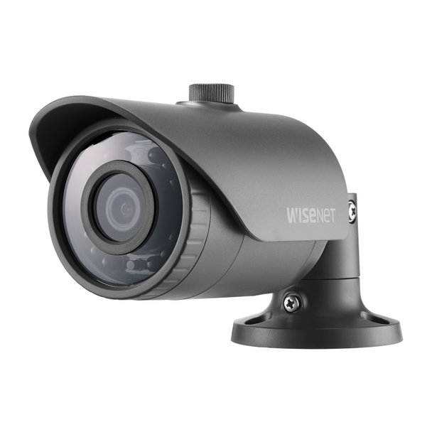 Hanwha (fka Samsung) HCO-6020R 1080p HD CCTV IR Bullet Security Camera Front Side view 2