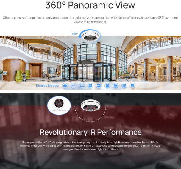 Milesight MS-C9674-PA 12MP A.I. 360° Fisheye IP cam Poster View and IR Milesight MS-C9674-PA 12MP A.I. 360° Fisheye IP cam Poster View and IR