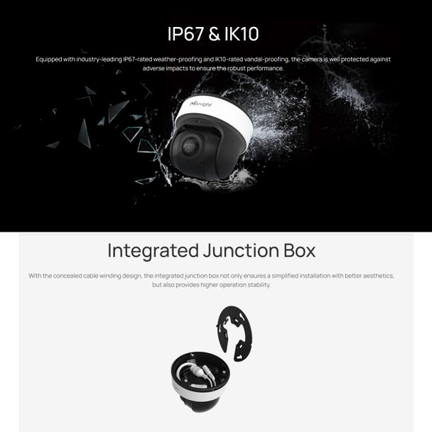 Milesight MS-C8176-PE 4K A.I. 180° Panoramic Dome IP Camera - Vandal Weatherproof - junction box poster Milesight MS-C8176-PE 4K A.I. 180° Panoramic Dome IP Camera - Vandal Weatherproof - junction box poster