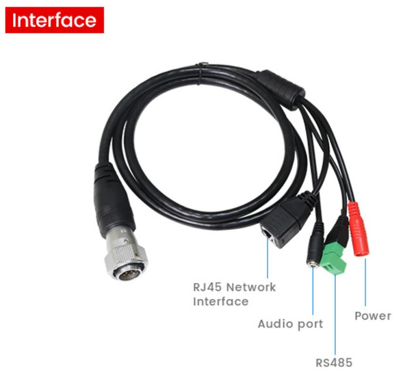 A2Z MOD-B1 Mobile & Portable PTZ Surveillance Cameras -  Sample Interface Removable Cable