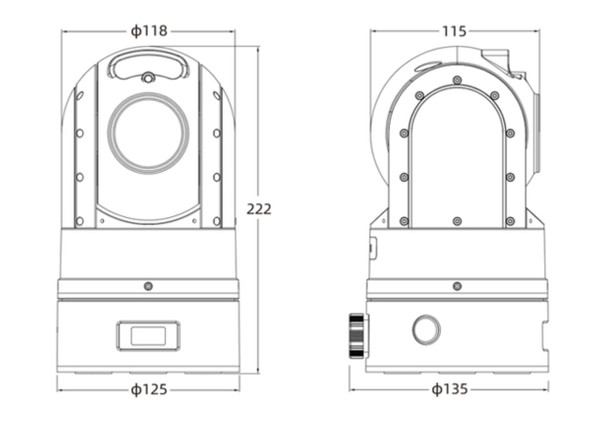 A2Z MOD-B1 Mobile & Portable PTZ Surveillance Cameras - diagram - mm