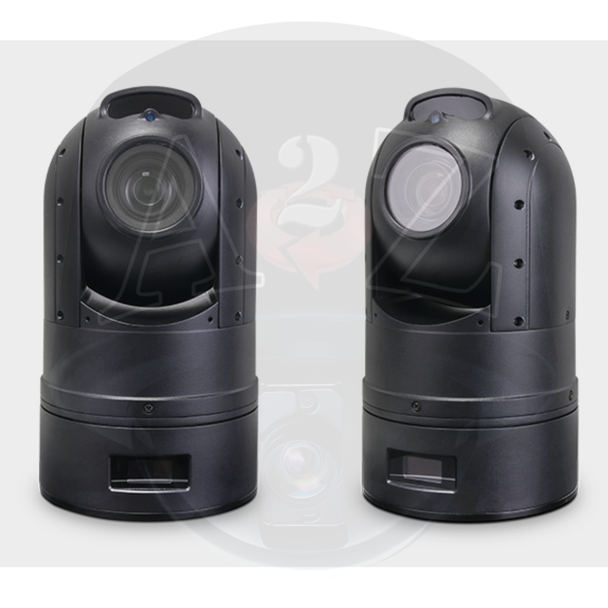A2Z MOD-B1 Mobile & Portable PTZ Surveillance Cameras -  IR Night Vision - Front - Front Side - Black Finish