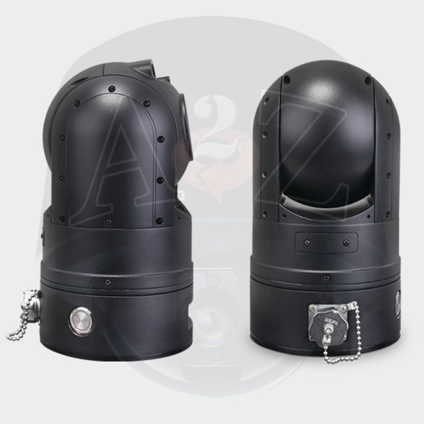 A2Z MOD-B1 Mobile & Portable PTZ Surveillance Cameras -  IR Night Vision - side and rear - Black Finish