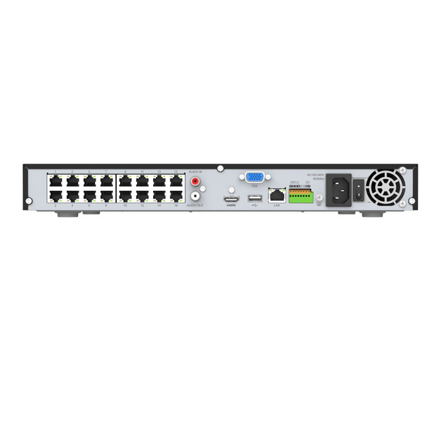 Milesight MS-N5016-NPE 16CH 4K PoE NDAA AI NVR rear Milesight MS-N5016-NPE 16CH 4K PoE NDAA AI NVR rear