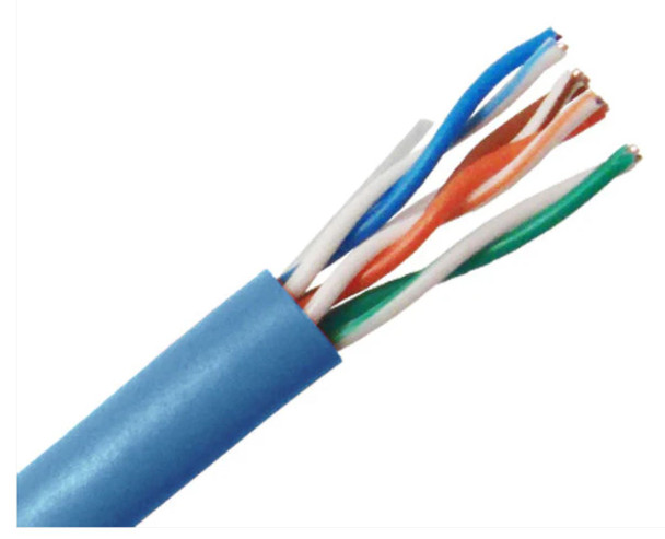 A2Z Premium Cat5e Riser Rated Bulk Ethernet Cable, 24AWG Solid Copper, 1000ft Blue