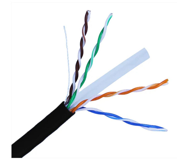 A2Z AZP-C6U7697RK – Cat6 Riser Rated Bulk Ethernet Cable, 23 AWG Solid Copper Black