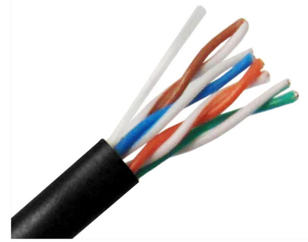 AZP-C5CMX414BK – Cat5e Outdoor Cable, CMX UV Jacket, 24 AWG Solid Copper, Black