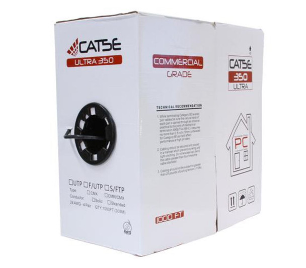 AZP-C5CMX414BK – Cat5e Outdoor Cable, CMX UV Jacket, 24 AWG Solid Copper, 1000 ft Pull Box side 2