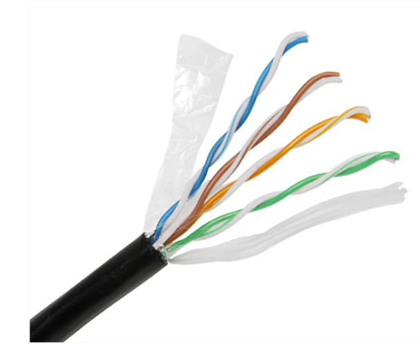 AZP-C5CMXU1514BK – Cat5e Outdoor Direct Burial Cable, PE Jacket, 24 AWG Solid Copper, Black