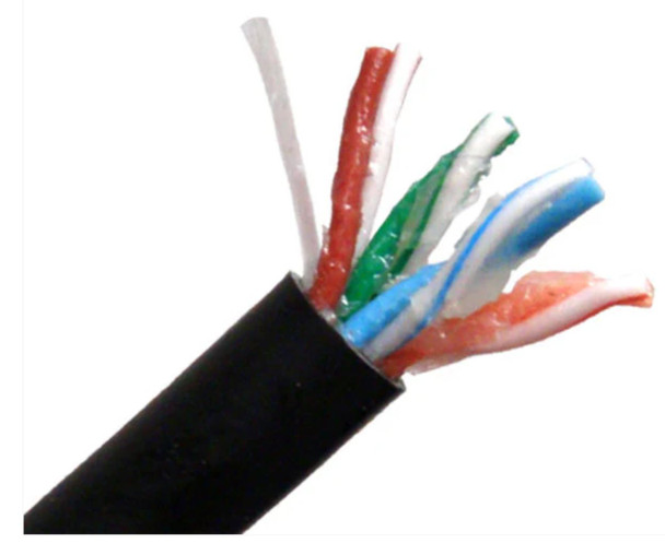 A2Z AZP-C5CMXF415BK – Cat5e Direct Burial Cable, Flooded Core (Gel-Filled), CMX Jacket, 24 AWG Solid Copper BLACK