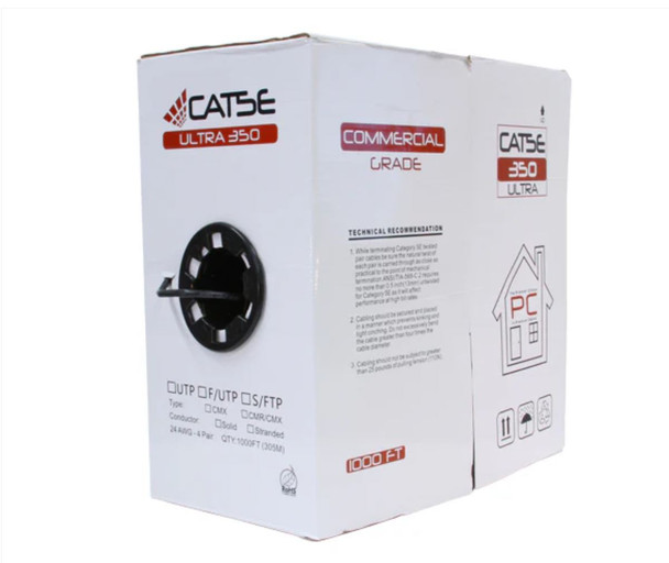 A2Z AZP-C5CMXT416BK – Cat5e Outdoor Shielded Direct Burial Cable, STP w/Drain Wire & Waterproof Tape, 1000ft Pull Box side