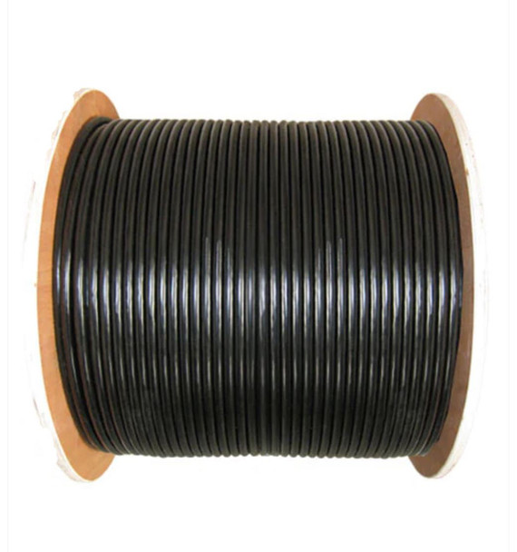 A2Z Pro RG6/U Quad Shield Direct Burial Coaxial Cable, 18AWG CCS, 1000ft Wooden Spool (Black) A2Z Pro RG6/U Quad Shield Direct Burial Coaxial Cable, 18AWG CCS, 1000ft Wooden Spool (Black)