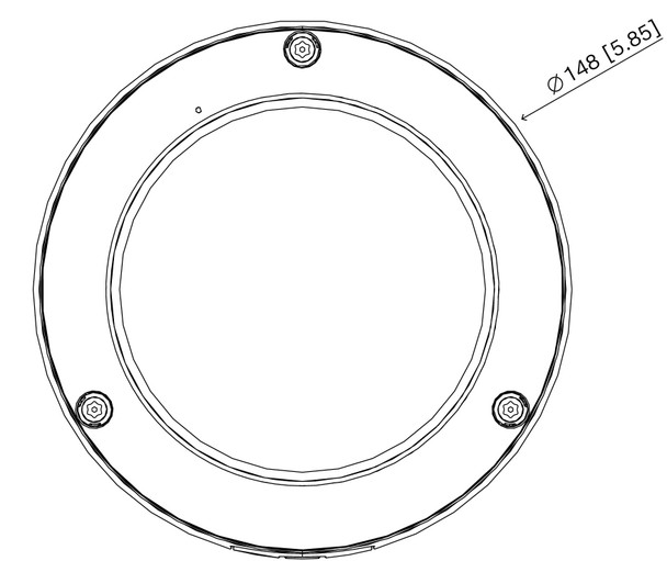 Bosch IQsight FLEXIDOME Outdoor 5100i 8MP 4K HDR Outdoor 40m IR Dome IP Camera dimensions diameter top