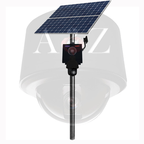 A2Z Wireless Solar HD & UHD IR PTZ Camera System with LED Strobes, Mic and Speaker SS-IRPTZ