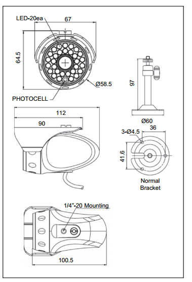KT&C KPC-NSP301NU dimensions