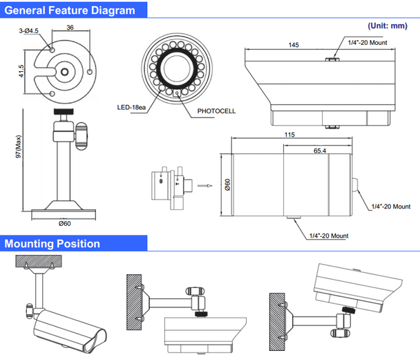 KT&C KPC-N601NU measurements and mounting