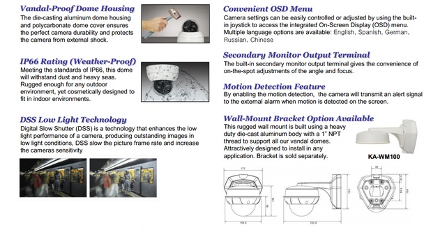 KT&C KPC-VDW100NHV15 Other Camera Enhancements