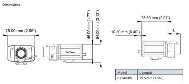 Geovision GV-BX140DW WDR Pro Megapixel IP Security Camera