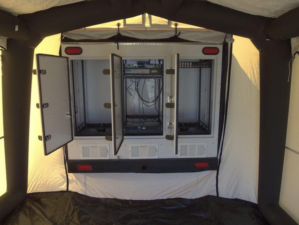 A2Z MCCT-LITE-IS Mobile Command Center Trailer Lite plus Inflatable Shelter inside shelter