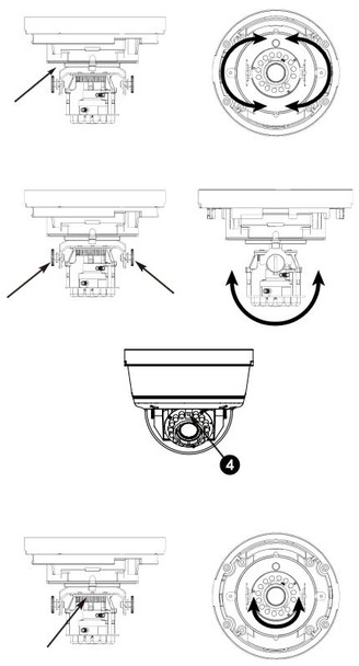 Bosch NDN-265-PIO Vandal IR HD dome camera 3 axis adjustement