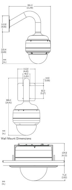 Bosch Autodome Junior VJR-821 series mounting options