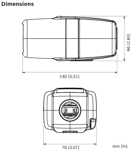 Bosch NBN-733V-P Dinion HD IP Camera dimensions