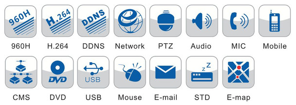 A2Z AZDVR2508HE-C 8ch H.264 DVR System Key Features