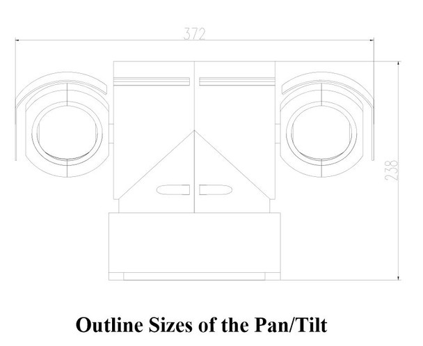 A2Z AZ56NVIR36S-L IR PTZ Camera Dimensions

