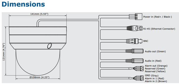 NDR891PRO-HN5 dimensions