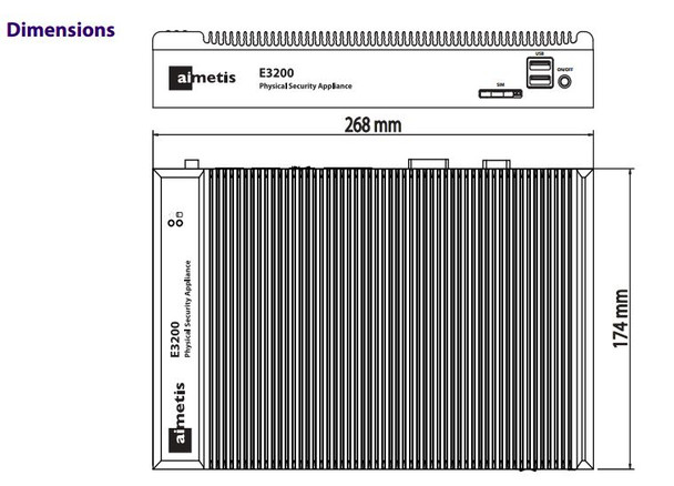 Aimetis AIM-E3205PoE Dimensions