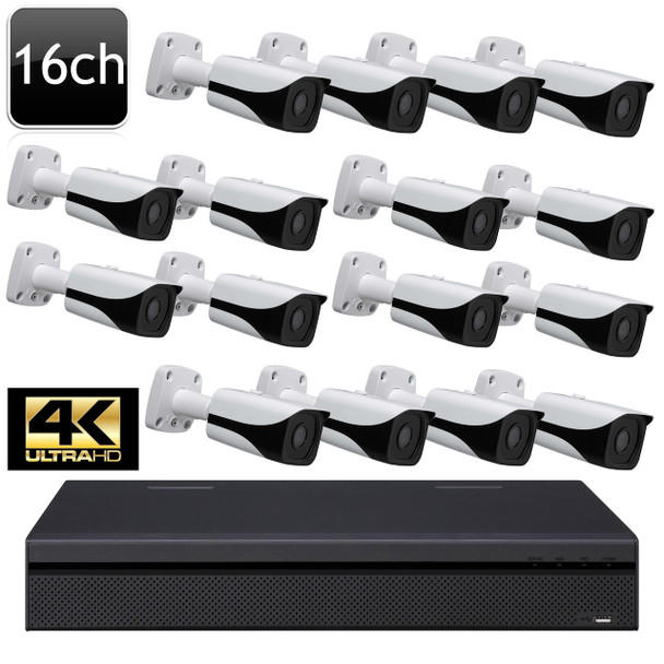 Dahua 4K 16ch 16 Bullet Dome IP Camera System OEM-SD3