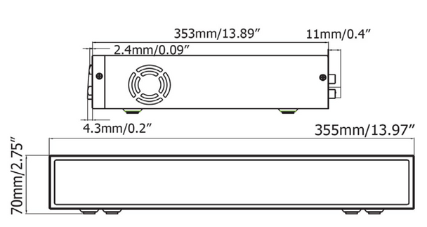 Everfocus ECOR960-16X1 DVR size 