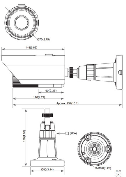 Bosch VTN-4075-V321 AN 4000 Bullet Dimensions