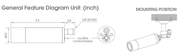 KT&C KPC-EW230NUWX diagram (mounting and size)