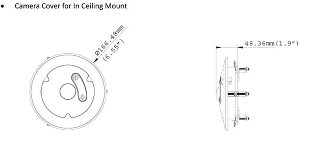 Geovision GV-FE5302 In-Ceiling Mount Dimensions