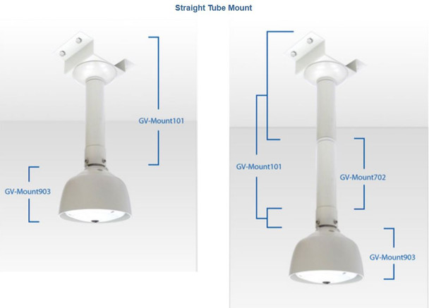 Geovision Fisheye Pendant Straight Tube Mount