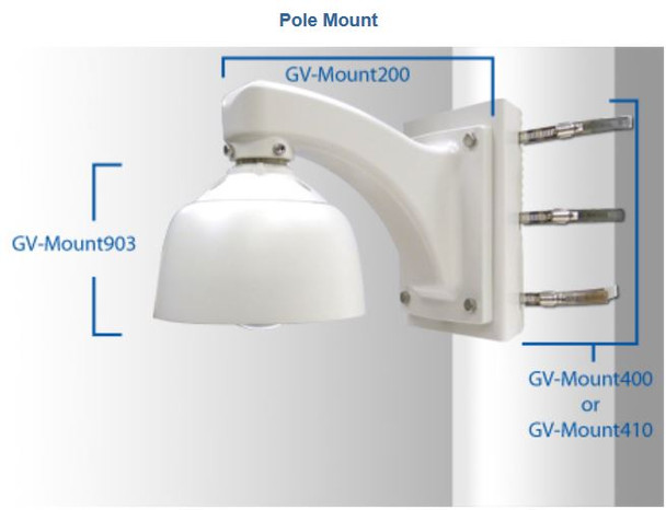Geovision Fisheye Pendant Wall Mount w/Pole Mount Adapter