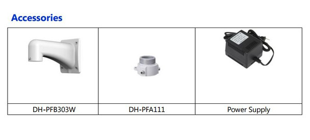 Dahua OEM SD6C230S-HN PTZ included Accessories