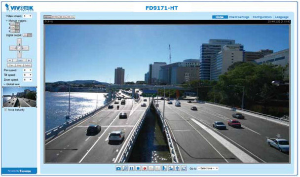 Vivotek FD9381-EHTV Vandal Dome IP Camera Web Interface sample