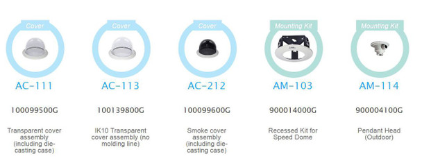 Vivotek SD8333-E PTZ IP Camera optional accessories