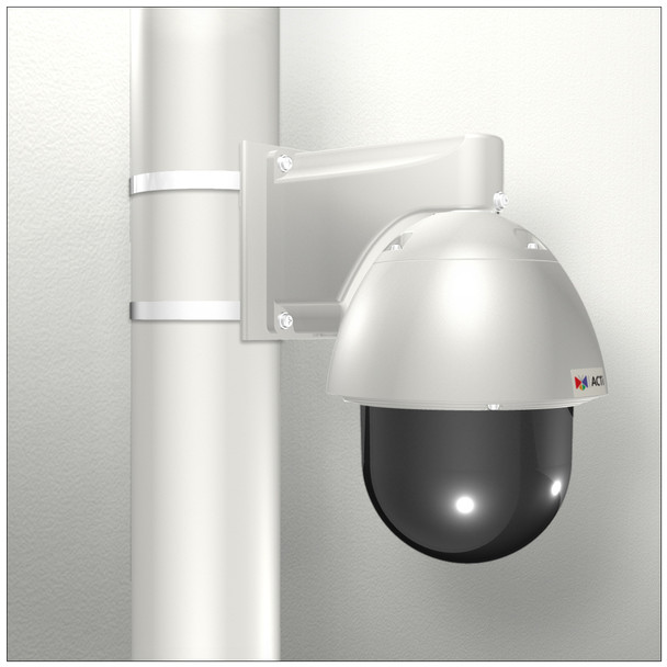 ACTi B916 PTZ IP Camera Pole Mount Arm for small pole SMAX-0224 for larger pole SMAX-0250