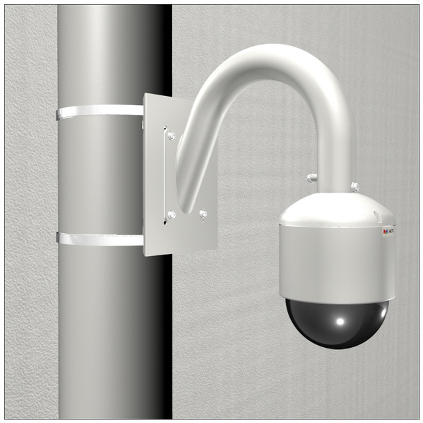 ACTi I912 4MP PTZ IP Camera 33x Pole Adapter Gooseneck Mount SMAX-0111