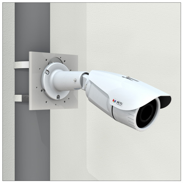 ACTi A41 IR Bullet IP Camera with pole mount accessory