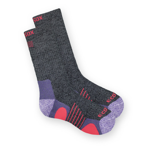 Bamboo Full Cushioned Hiker/Outdoor Medium Grey/Purple/Melon 4300-5