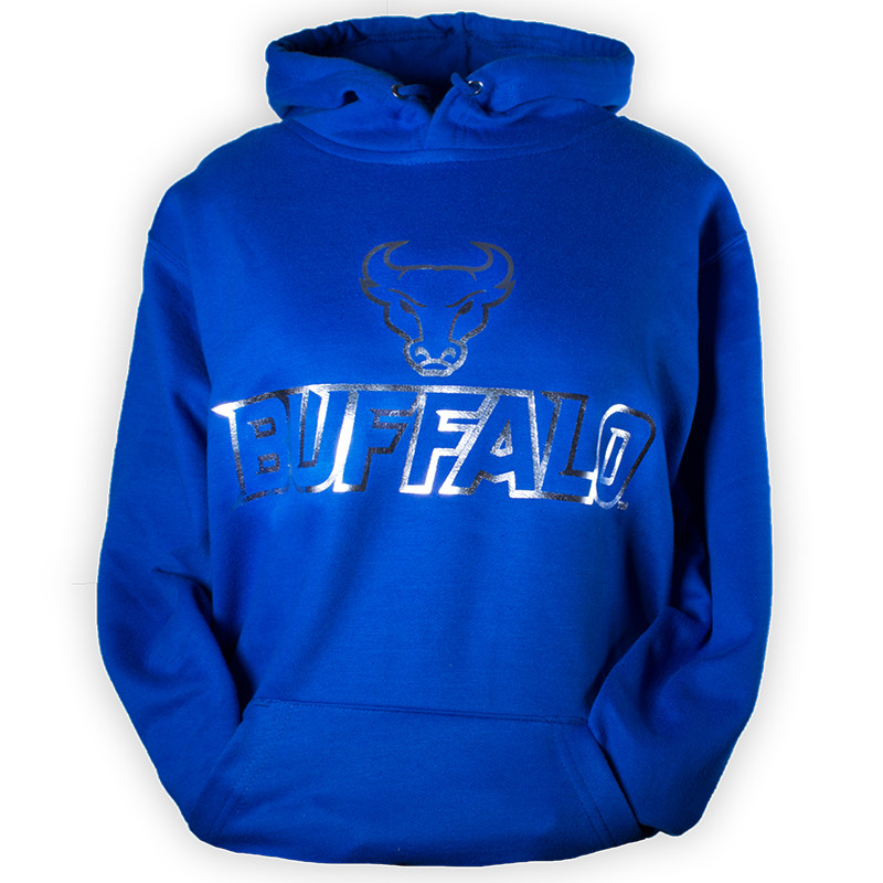 Buffalo Bull Foil Hood-Blue Campus Tees