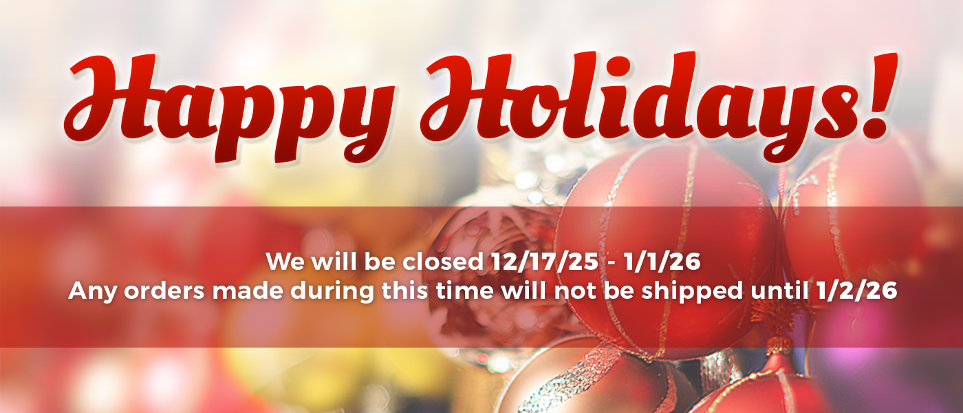 Happy Holidays! We will be closed 12/17/25-1/1/26. Any orders made during this time will not be shipped until 1/2/26.