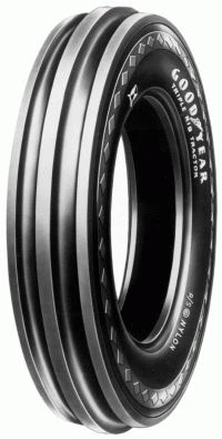 6.00-16 Goodyear 3-Rib Front Tractor Tire 6 Ply