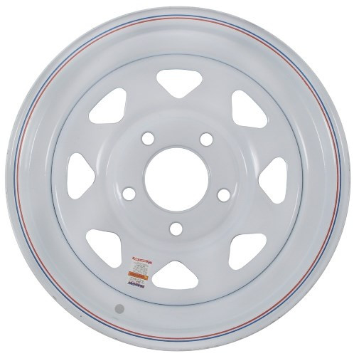 12x4 5-Hole White Spoke Trailer Wheel