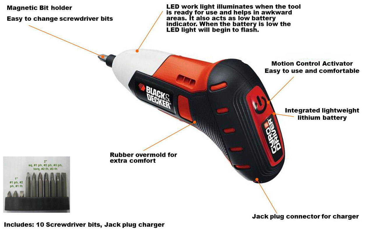 Black and Decker BDCS36G-GB GYRO Screwdriver Selffix DIY