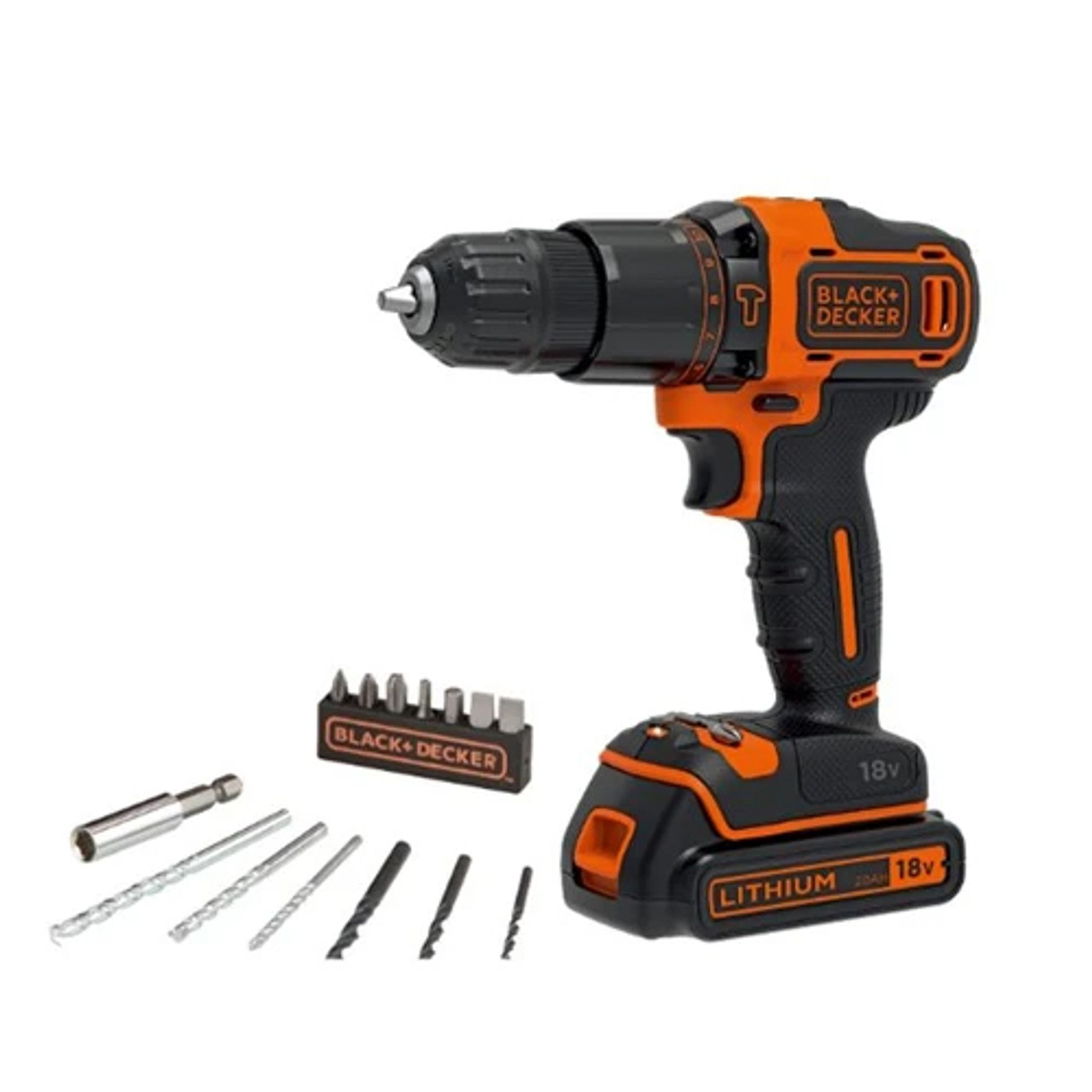 Black Decker BDCHD18K 18V Cordless Hammer Drill Selffix DIY